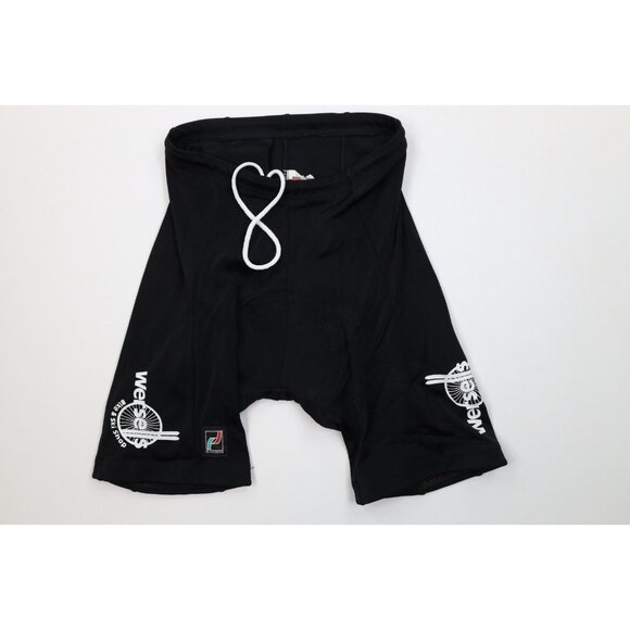Vtg 90s Mens Medium Wersells Bike Shop Toledo Padded Bicycle Cycling Shorts USA - Picture 1 of 11